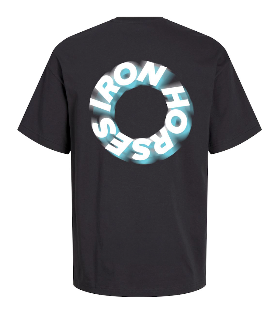 IRON HORSES OVERSIZED UNISEX TEE - ASPHALT